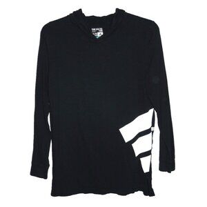 ADIDAS The Go To Tee Hoodie black lightweight long sleeve shirt YOUTH XL 18/20